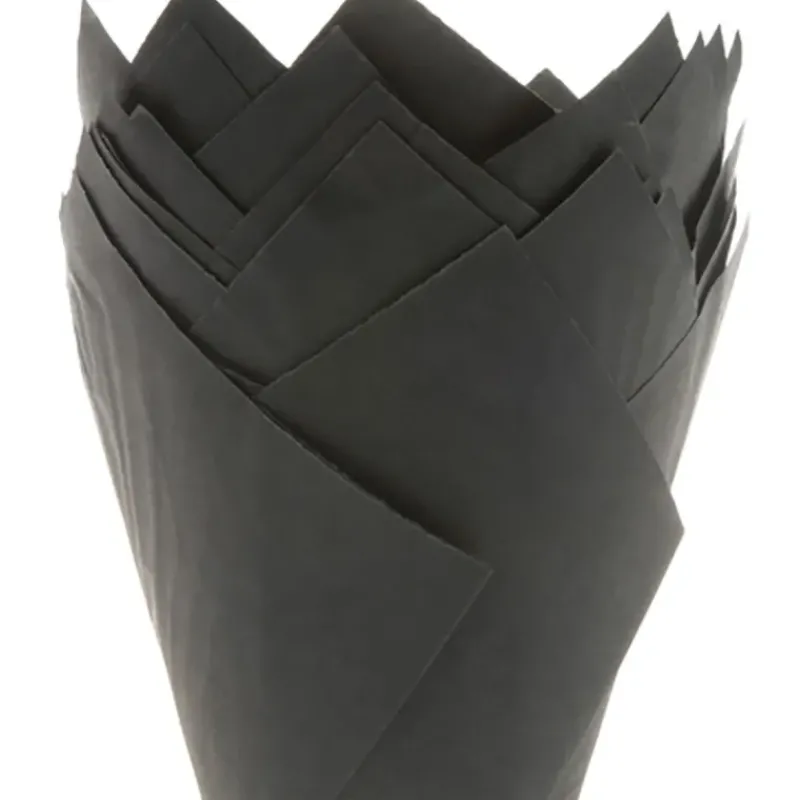 Moules En Papier*HOUSE OF MARIE Caissettes Cupcakes Noires Tulipe (x36)