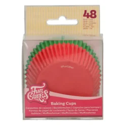 Moules En Papier*FUNCAKES Caissettes Cupcakes Rouge et Verte (x48)