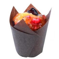 Moules En Papier*NORDIA Caissettes en Papier Tulipcup Brun Ø 3,5 cm H 6 cm