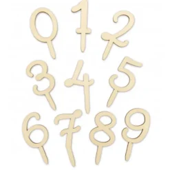 Décoration Gâteau*SCRAPCOOKING Cake Topper Bois Chiffres 0 à 9