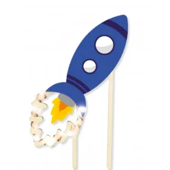 Décoration Gâteau*SCRAPCOOKING Cake Topper Fusée Led