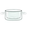 Servir, Présenter*LUIGI BORMIOLI Casserole en Verre Double Paroi 27 cl (x2) THERMIC GLASS