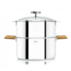 Cuiseur Vapeur|Casseroles*CRISTEL Casserole et Cuit Vapeur Inox Ø 20 cm Anses Olivier Biome