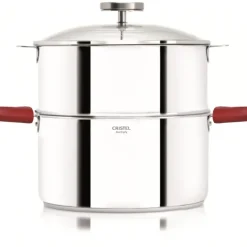 Cuiseur Vapeur|Casseroles*CRISTEL Casserole et Cuit Vapeur Inox Ø 20 cm Anses Mutine Framboise Biome