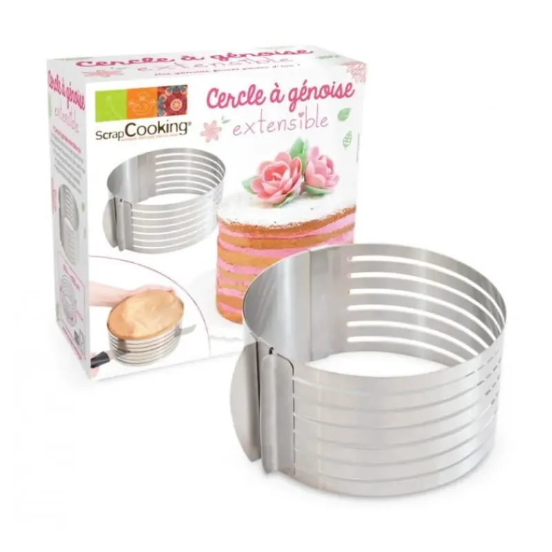 Cercle À Patisserie*SCRAPCOOKING Cercle à Génoise Extensible Inox