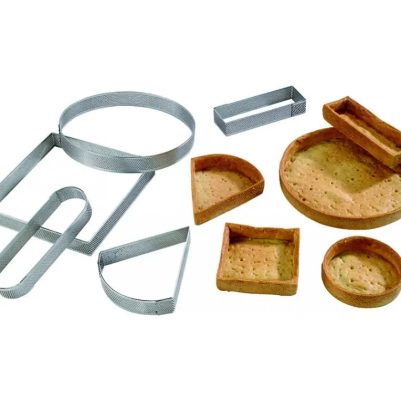 Cercle À Patisserie*MALLARD FERRIERE Cercle à Tarte Inox Perforé Ø12 cm H.2 cm