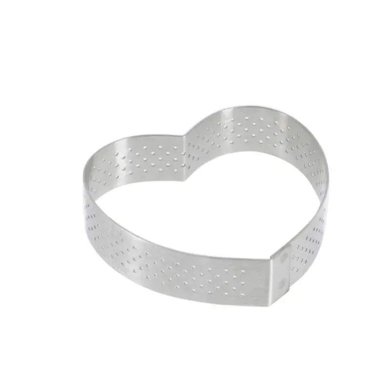Cercle À Patisserie*DE BUYER Cercle perforé forme coeur ø 8 cm de L'école Valrhona par