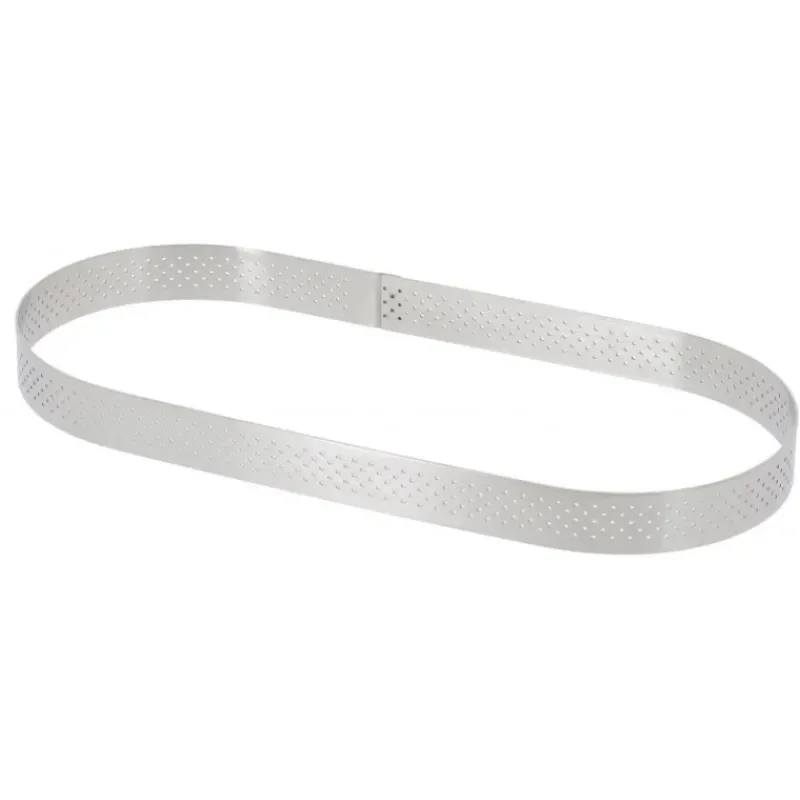 Cercle À Patisserie*DE BUYER Cercle perforé forme Oblong 14,5 x 3,5 cm de L'école Valrhona par