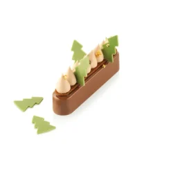 Emporte Pièce - Découpoir Pâtisserie|Moule Silicone*SILIKOMART Chablon Silicone Sapin 3,5 x 2,5 x H 0,2 cm (x36)