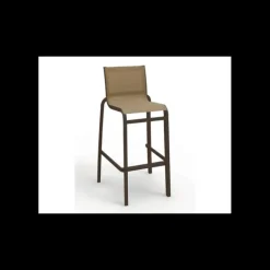 Mobilier Terrasse Restaurant*GROSFILLEX Chaise Haute Bronze et Toile Cognac Sunset