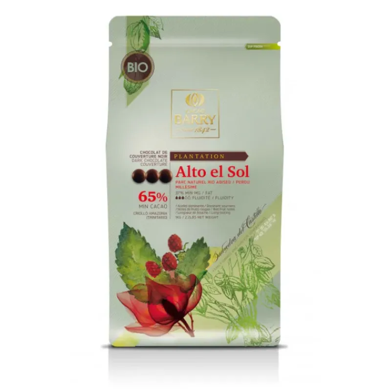 Produits Bio|Chocolat De Couverture*BARRY Chocolat Bio Noir Alto El Sol 65% 1 kg