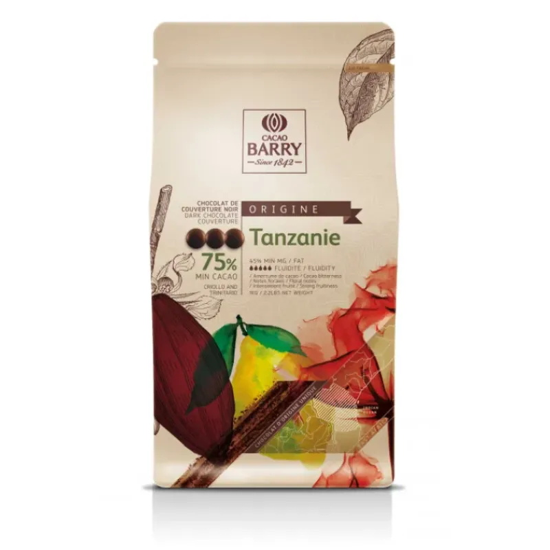 Chocolat De Couverture*BARRY Chocolat noir origine Tanzanie 75% 1 kg