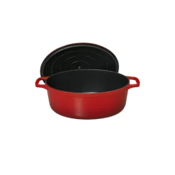 Cocotte En Fonte*CHASSEUR Cocotte en Fonte Ovale 33 cm Rubis