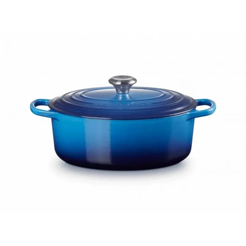 Cocotte En Fonte*LE CREUSET Cocotte en Fonte Ovale 29 cm Azur Signature