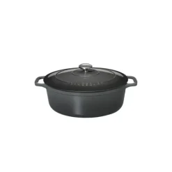 Cocotte En Fonte*CHASSEUR Cocotte en Fonte Ovale 33 cm Caviar