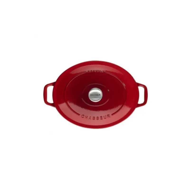 Cocotte En Fonte*CHASSEUR Cocotte en Fonte Ovale 27 cm Rubis