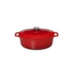 Cocotte En Fonte*CHASSEUR Cocotte en Fonte Ovale 25 cm Rubis