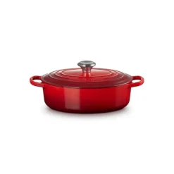 Cocotte En Fonte*LE CREUSET Cocotte en Fonte Ovale Basse 27 cm Cerise Signature
