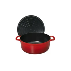 Cocotte En Fonte*CHASSEUR Cocotte en Fonte Ronde 32 cm Rubis