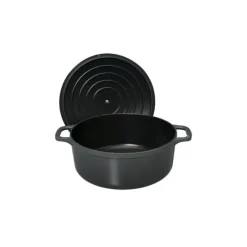 Cocotte En Fonte*CHASSEUR Cocotte en Fonte Ronde 28 cm Caviar