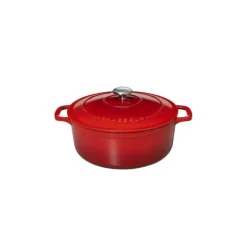 Cocotte En Fonte*CHASSEUR Cocotte en Fonte Ronde 28 cm Rubis