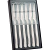 Couverts*ARCOS Coffret 6 Couteaux à Steak 11 cm Lame Crantée Acier Inoxydable