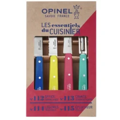 Couteau D'office|Eplucheurs, Dénoyauteur*OPINEL Coffret 3 Couteaux de Cuisine et un Eplucheur Pop 80 Les Essentiels