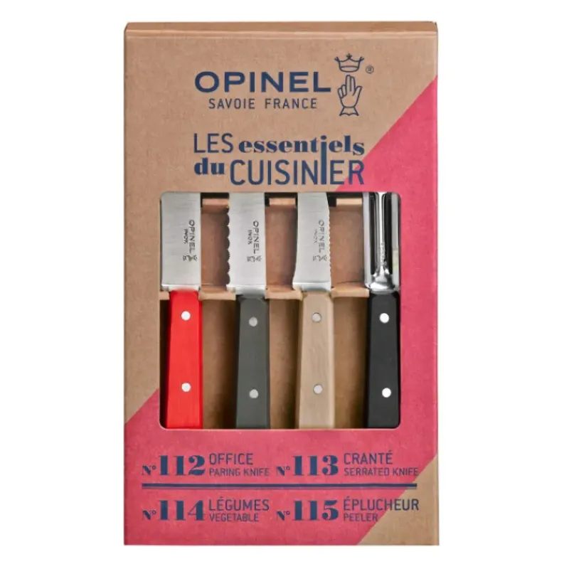 Couteau D'office|Eplucheurs, Dénoyauteur*OPINEL Coffret 3 Couteaux de Cuisine et un Eplucheur Loft Les Essentiels