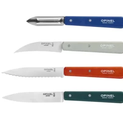 Couteau D'office|Eplucheurs, Dénoyauteur*OPINEL Coffret 3 Couteaux de Cuisine et un Eplucheur Primo Les Essentiels