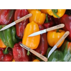 Couteau D'office|Eplucheurs, Dénoyauteur*OPINEL Coffret 3 Couteaux de Cuisine et un Eplucheur Les Essentiels