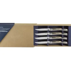 Couverts*OPINEL Coffret 4 Couteaux de Table Bouleau Lamellé Table Chic