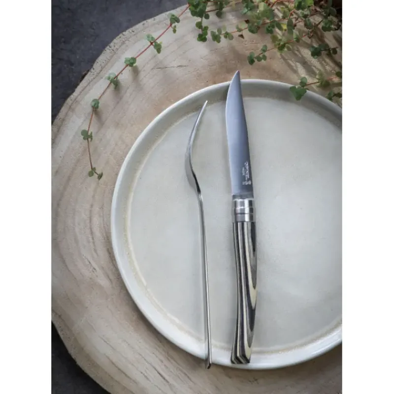 Couverts*OPINEL Coffret 4 Couteaux de Table Bouleau Lamellé Table Chic
