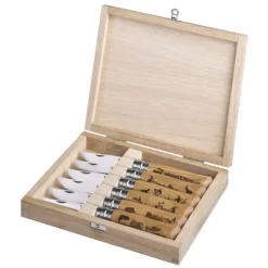 Couverts*OPINEL Coffret 6 Couteaux Gravure Animalia