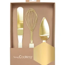 Servir, Présenter|Fouets De Cuisine*SCRAPCOOKING Coffret 3 Ustensiles Dorés