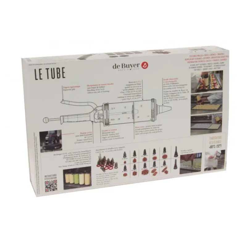 Ustensiles Pâtisserie*DE BUYER Coffret Le Tube Pro Piston à Pâtisserie + Recharges et Douilles