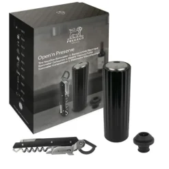 Accessoires Vin*PEUGEOT Coffret Pompe à Vin Electrique ABS + Tire-Bouchon Clavelin