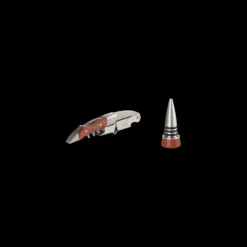 Accessoires Vin*LE CREUSET Coffret Sommelier Double Levier en Bois et Bouchon