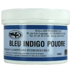 Colorants Alimentaires*MALLARD FERRIERE Colorant alimentaire Bleu Indigo E132 Poudre Hydrosoluble 100g
