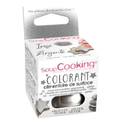 Colorants Alimentaires*SCRAPCOOKING Colorant Alimentaire de Surface Irisé Argent 5 g