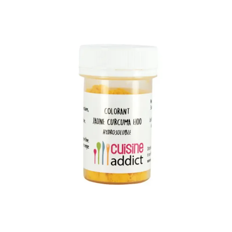 Colorants Alimentaires*CUISINEADDICT Colorant alimentaire Jaune Curcuma E100 5g Poudre Hydrosoluble