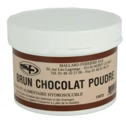 Colorants Alimentaires*MALLARD FERRIERE Colorant alimentaire Marron Brun Chocolat E102/E129/E151 Poudre Hydrosoluble 100g