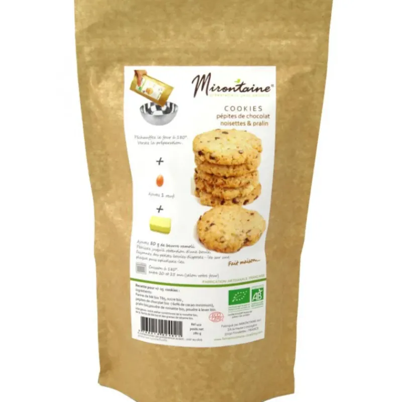Produits Bio|Préparation Pâtisserie*MIRONTAINE Cookies BIO Chocolat - Noisette 280g
