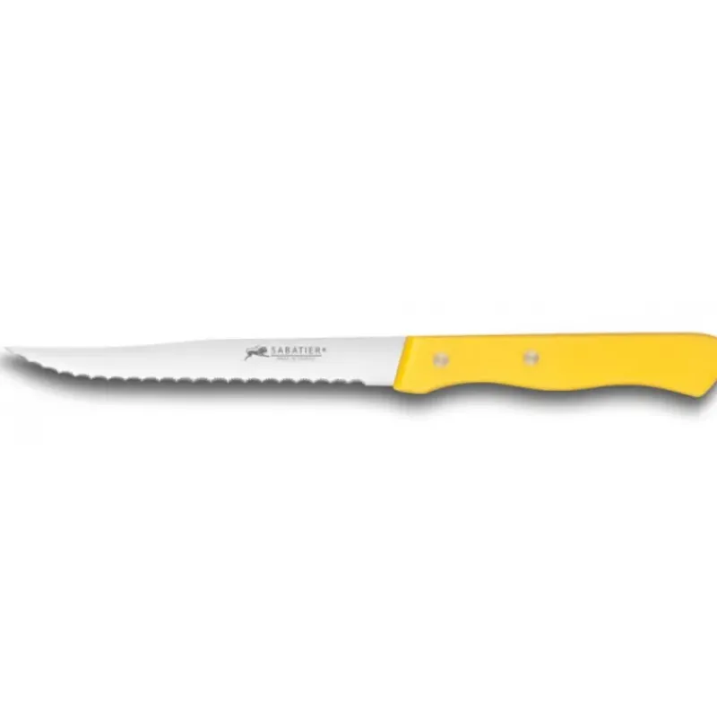 Couverts*SABATIER Couteau à Steak Cranté 11,5 cm Jaune