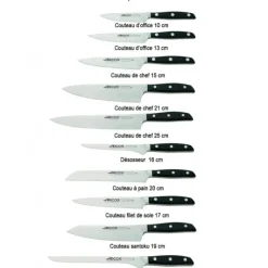 Couteau De Chef*ARCOS Couteau de Chef 21 cm MANHATTAN Noir