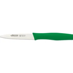 Couteau D'office*ARCOS Couteau d'Office Cranté Inox 10 cm Vert NOVA