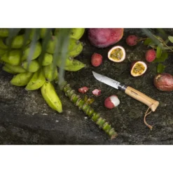 Couverts*OPINEL Couteau N°8 Baroudeur Hêtre Colorama