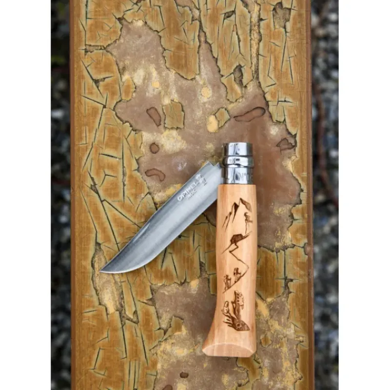 Couverts*OPINEL Couteau N°8 Gravure Randonnée Sport