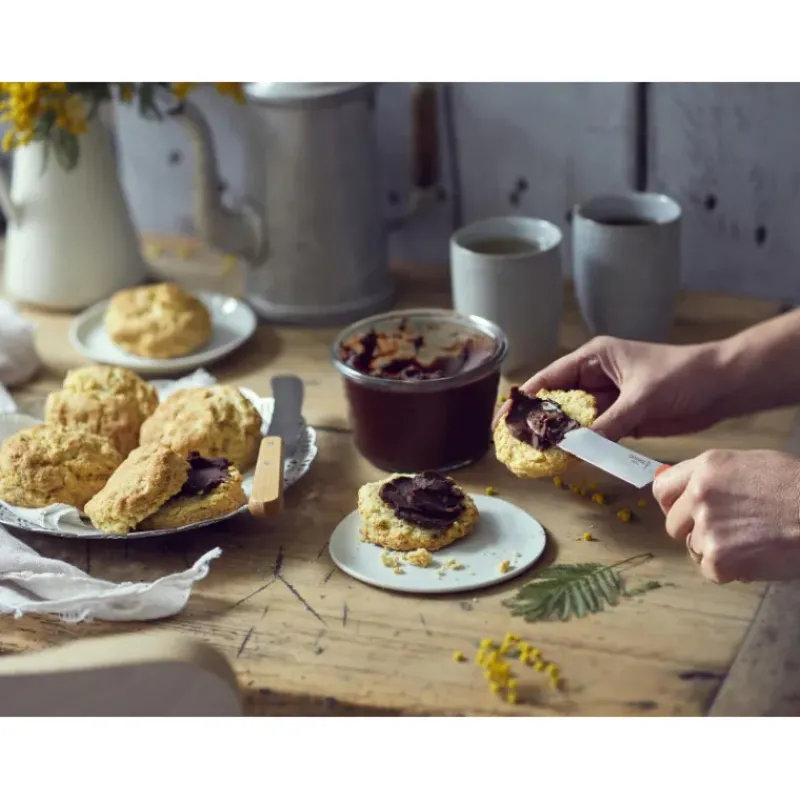 Couverts|Couteau À Pain*OPINEL Couteau Petit-Déjeuner 11,5 cm Mandarine