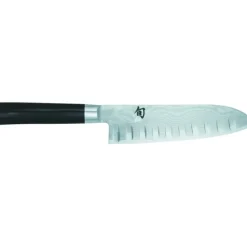 Couteau Santoku|Couteau Japonais*KAI Couteau Santoku 18 cm Lame Alvéolée Shun Classic Damas