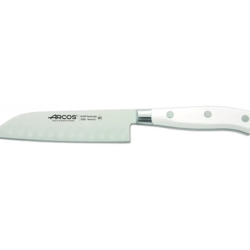 Couteau Santoku*ARCOS Couteau Santoku alvéolé 14 cm RIVIERA blanc